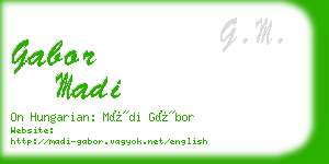 gabor madi business card